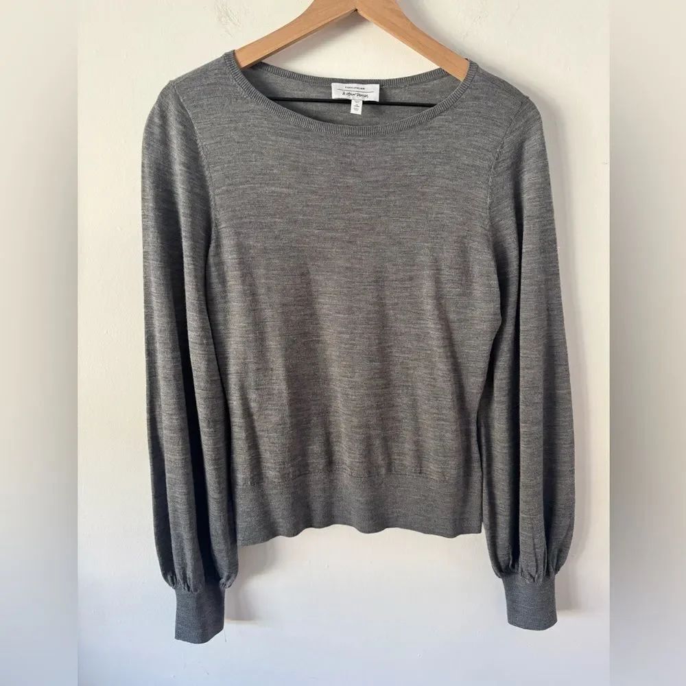 SALE! & Other Stories Gray Puff Sleeve Sweater Small